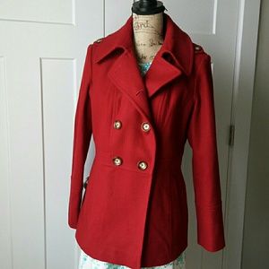 Deep Red Michael Kors Peacoat